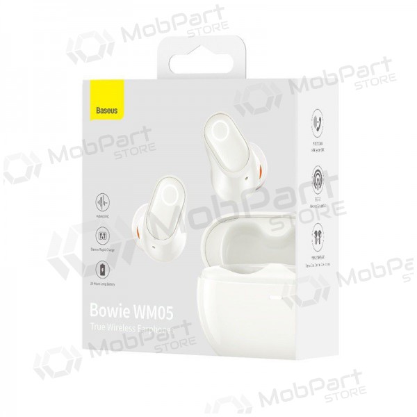 Trådlös headset Baseus Bowie WM05 NGTW200002 (vit) Trådlös headset Baseus Bowie WM05 NGTW200002 (vit)