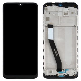 Xiaomi Redmi 9 skärm (svart) (med ram) (service pack) (original)