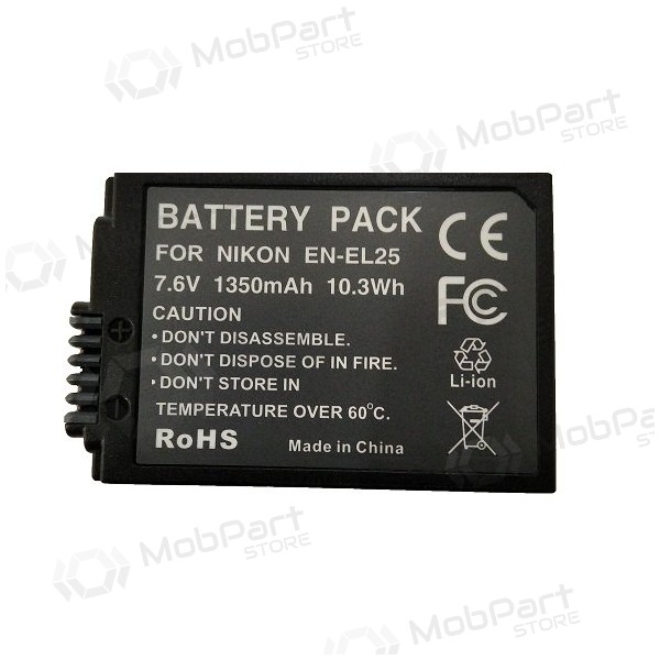 NIKON EN-EL25 1350mAh foto batteri / ackumulator