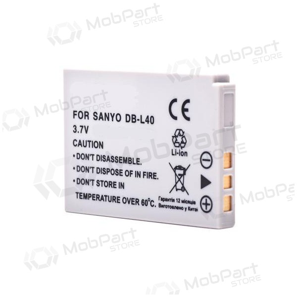 Sanyo DB-L40 foto batteri / ackumulator