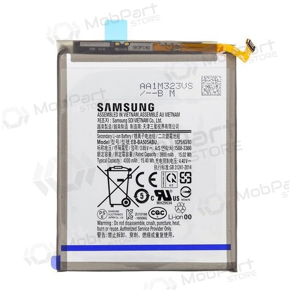 Samsung Galaxy A205 A20 / A305 A30 2019 / A307 A30s / A505 A50 2019 / A507 A50s (EB-BA505ABU) batteri / ackumulator (4000mAh) (service pack) (original)
