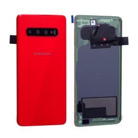 Samsung G973 Galaxy S10 baksida / batterilucka röd (Cardinal Red) (begagnad grade B, original)
