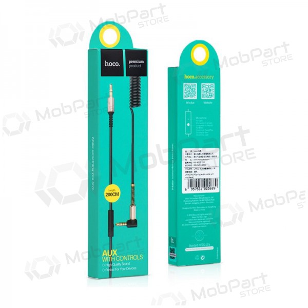 Audio adapter Hoco UPA02 AUX 3,5mm į 3,5mm (svart) Audio adapter Hoco UPA02 AUX 3,5mm į 3,5mm (svart)