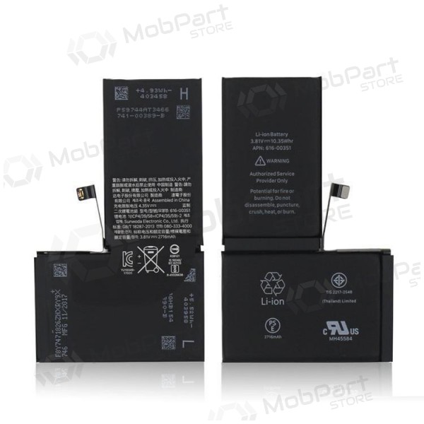 Apple iPhone X batteri / ackumulator (2716mAh) - Premium