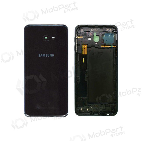 Samsung J415 Galaxy J4+ 2018 baksida / batterilucka (svart) (begagnad grade A, original)