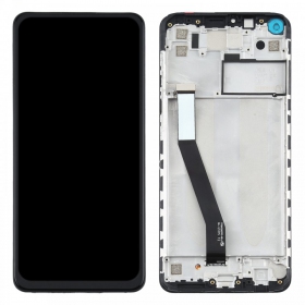 Xiaomi Redmi Note 9 skärm (Midnight Gray) (med ram) (service pack) (original)