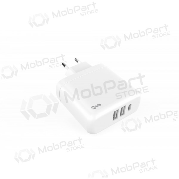Laddare BeHello USB-C 45W PD + 2 USB (vit)