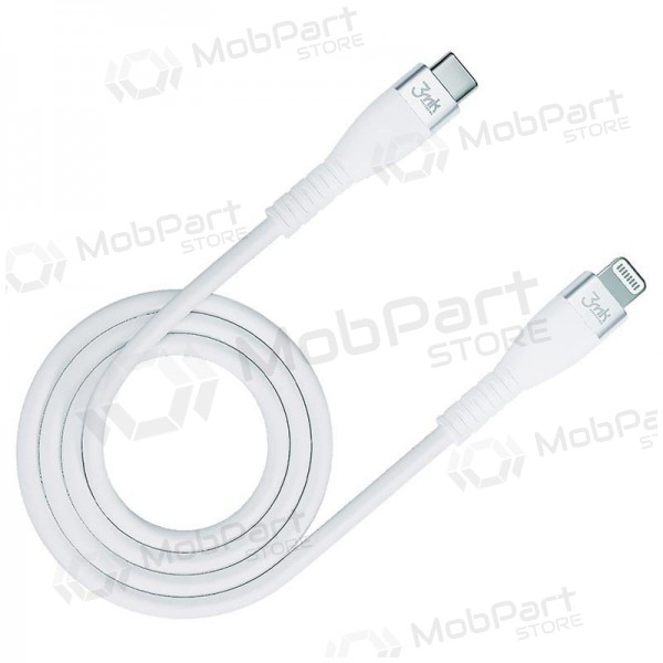 USB kabel 3MK Hyper Silicone Cable Lightning 20W 1m