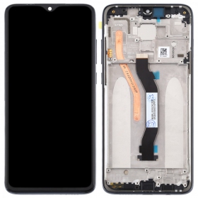 Xiaomi Redmi Note 8 Pro skärm (svart) (med ram) (service pack) (original)