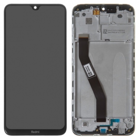 Xiaomi Redmi 8 / 8A skärm (svart) (med ram) (service pack) (original)