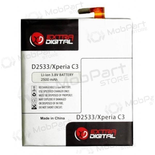 Sony Xperia C3 (D2533, LIS1546ERPC) batteri / ackumulator (2500mAh) Sony Xperia C3 (D2533, LIS1546ERPC) batteri / ackumulator (2500mAh)