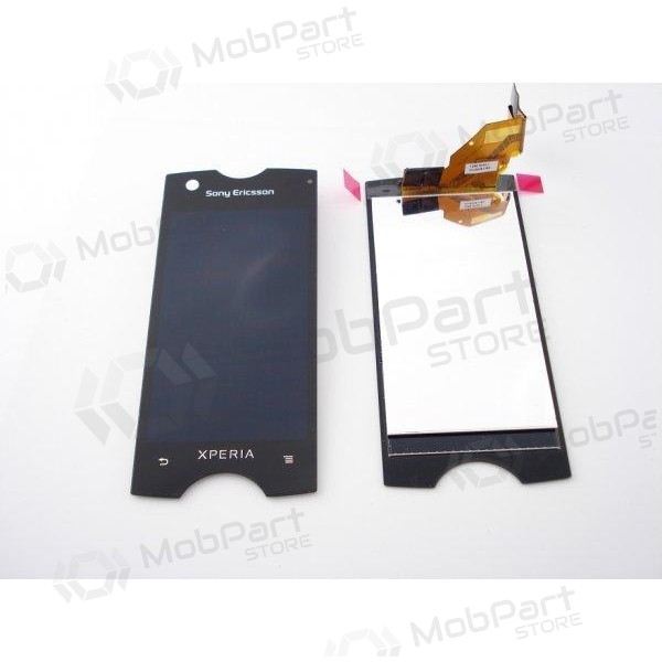 Sony Xperia Ray ST18 skärm (med ram) (svart) - Premium