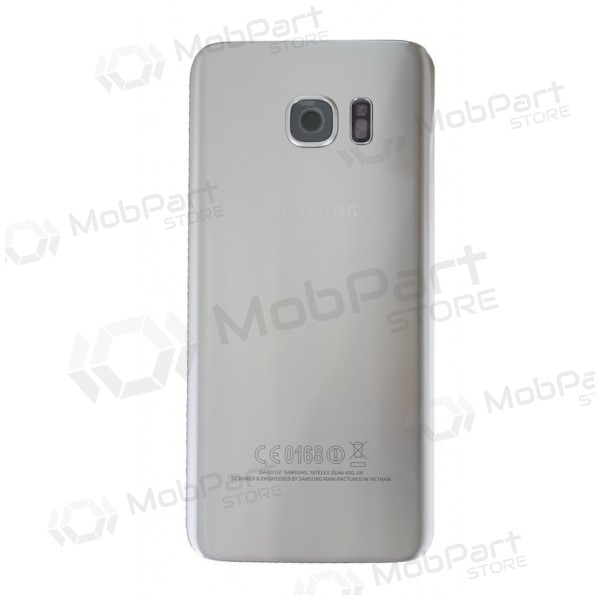 Samsung G935F Galaxy S7 Edge baksida / batterilucka (silver) (begagnad grade C, original)