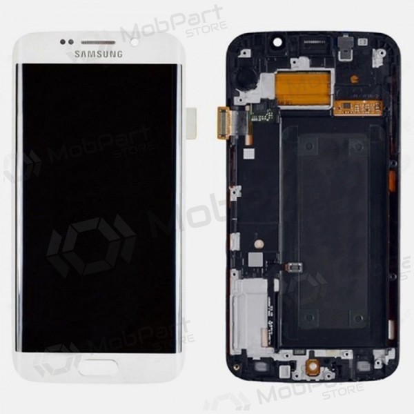 Samsung G925F Galaxy S6 Edge skärm (vit) (med ram) (service pack) (original) Samsung G925F Galaxy S6 Edge skärm (vit) (med ram) (service pack) (original)