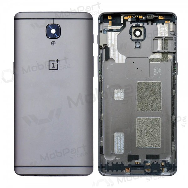 OnePlus 3 / 3T baksida / batterilucka grå (Gunmetal) (begagnad grade B, original)