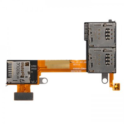 Sony Xperia M2 Dual D2302 / D2303 / D2305 / D2306 SIM och microSD korts lizdo med flex