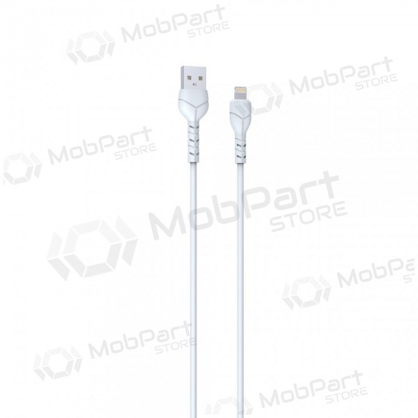 USB kabel Devia Kintone Lightning 1.0m (vit) 5V 2.1A