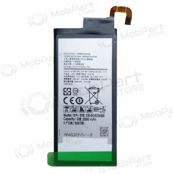 Samsung G925F Galaxy S6 Edge (EB-BG925BBE) batteri / ackumulator (2600mAh)