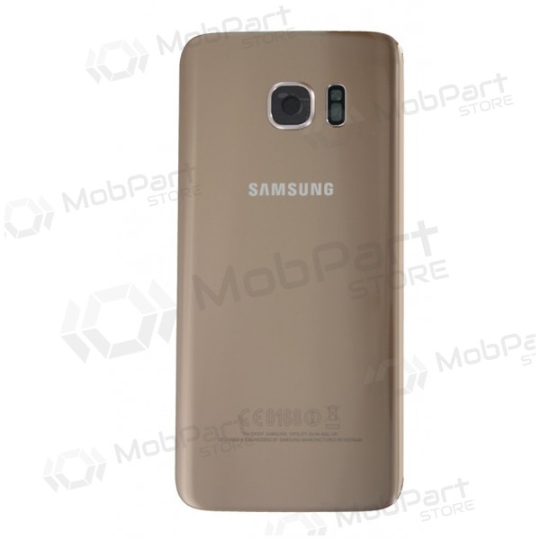 Samsung G935F Galaxy S7 Edge baksida / batterilucka (guld) (begagnad grade A, original)