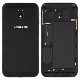 Samsung J330 Galaxy J3 2017 baksida / batterilucka (svart) (begagnad grade C, original)