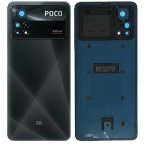 Xiaomi Poco X4 Pro 5G baksida / batterilucka (svart) (original) (service pack)