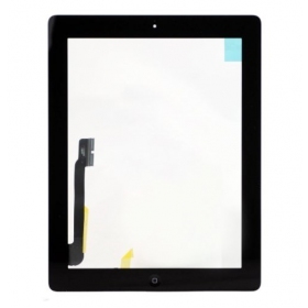 Apple iPad 4 pekskärm med HOME-knapp och hållare (svart)
