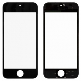 Apple iPhone 5 Skärmglass med ram och OCA (svart) (for screen refurbishing) - Premium