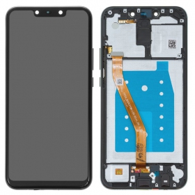 Huawei Mate 20 Lite skärm (svart) (med ram) (Premium)