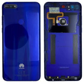 Huawei Y7 2018 baksida / batterilucka (blå) (begagnad grade B, original)