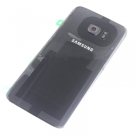 Samsung G935F Galaxy S7 Edge baksida / batterilucka (svart) (begagnad grade C, original)