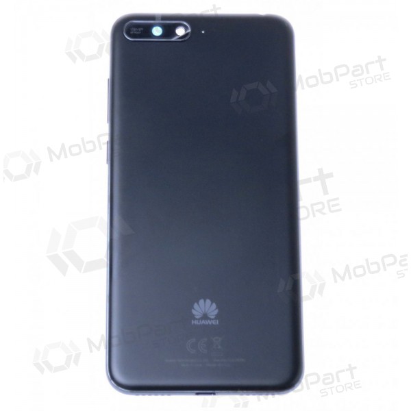 Huawei Y6 2018 baksida / batterilucka (svart) (begagnad grade C, original) Huawei Y6 2018 baksida / batterilucka (svart) (begagnad grade C, original)