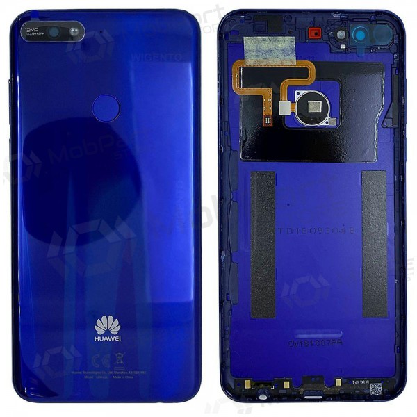 Huawei Y7 2018 baksida / batterilucka (blå) (begagnad grade A, original)