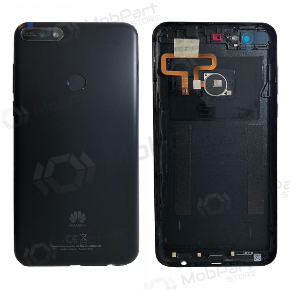 Huawei Y7 Prime 2018 baksida / batterilucka (svart) (begagnad grade B, original)