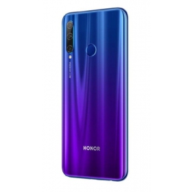 Huawei Honor 20 Lite baksida / batterilucka blå (Phantom Blue) (begagnad grade C, original)