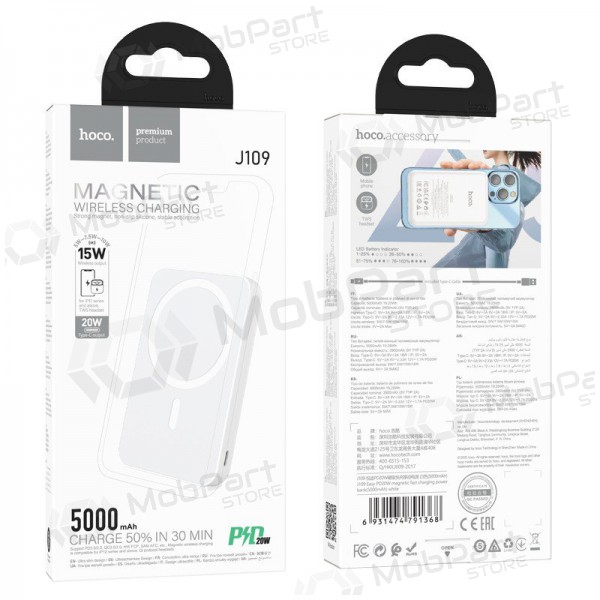 Powerbank Power Bank Hoco J109 PD20W Magnetic 5000mAh vit