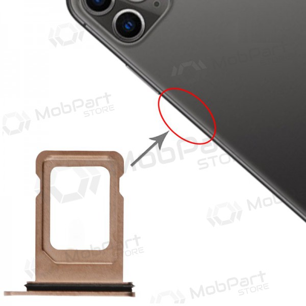 Apple iPhone 11 Pro / 11 Pro Max (Dual) SIM korthållare (guld) Apple iPhone 11 Pro / 11 Pro Max (Dual) SIM korthållare (guld)