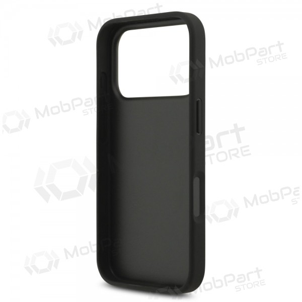 Apple iPhone 17 Pro fodral - Guess PU 4G Metal Logo Strap (svart)