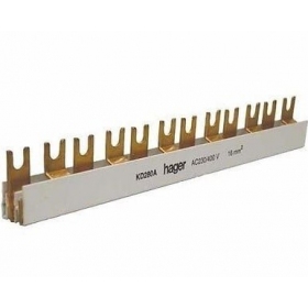 Isolerad samlingsskena Hager KDN180A (1-polig, 12 moduler, 16 mm²)