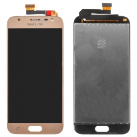 Samsung J330F Galaxy J3 (2017) skärm (guld) (service pack) (original)