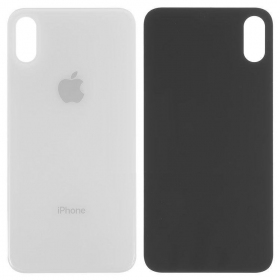 Apple iPhone XS baksida / batterilucka (silver) (bigger hole for camera)