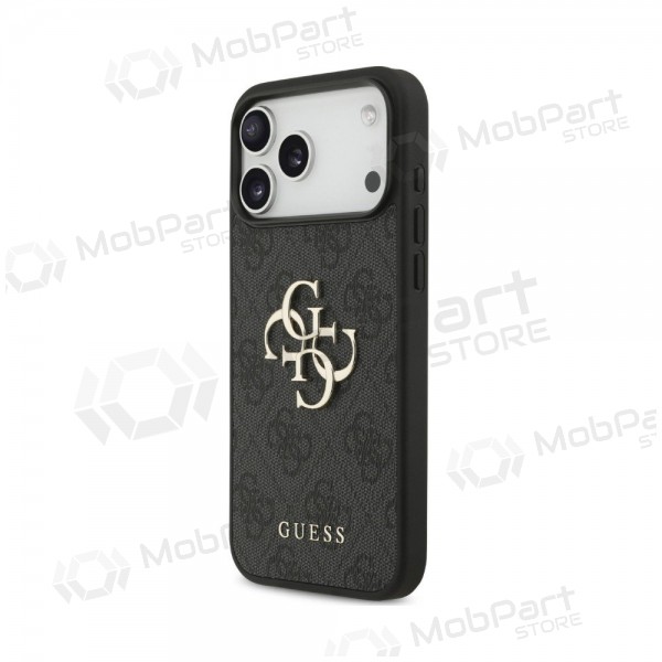 Apple iPhone 18 Pro Max fodral - Guess PU 4G Metal Logo (grå)