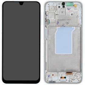 Samsung Galaxy A26 5G skärm (vit) (med ram) (original)