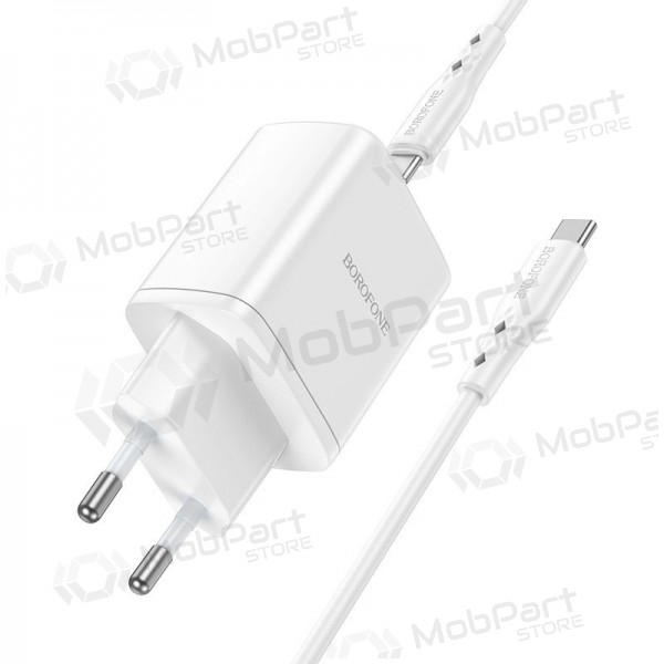 Laddare buitinis Borofone BN9 2xType-C 35W + Type-C vit