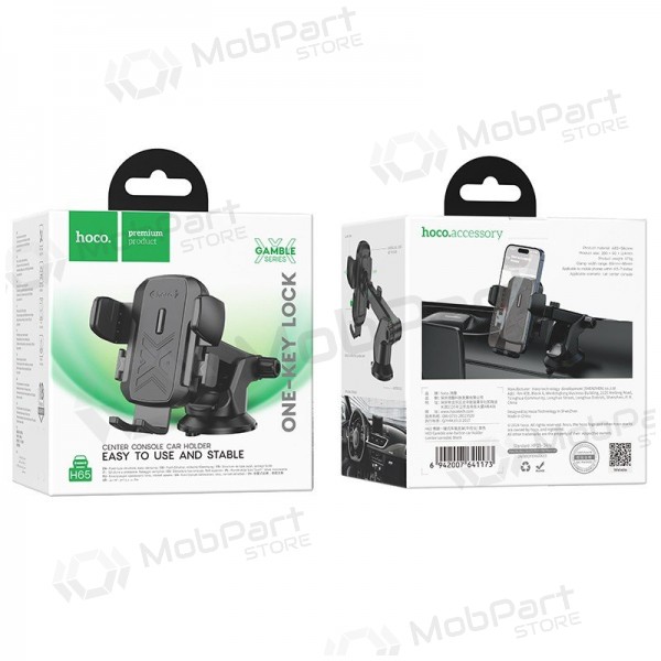 Universal bilhållare Hoco H65 (dashboard) svart
