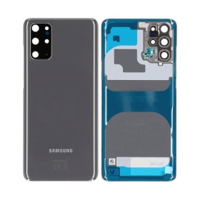 Samsung G985 / G986 Galaxy S20 Plus baksida / batterilucka grå (Cosmic Grey) (begagnad grade C, original)