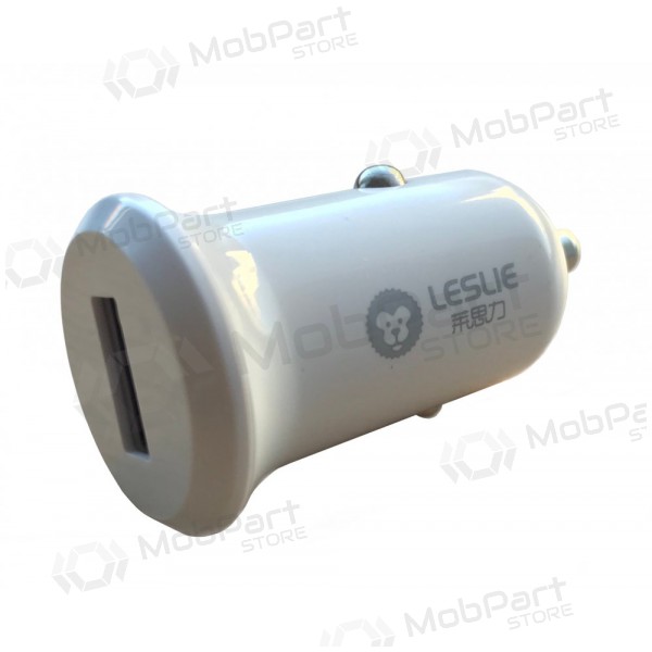 Laddare automobilinis Leslie C50 USB 5A (vit)