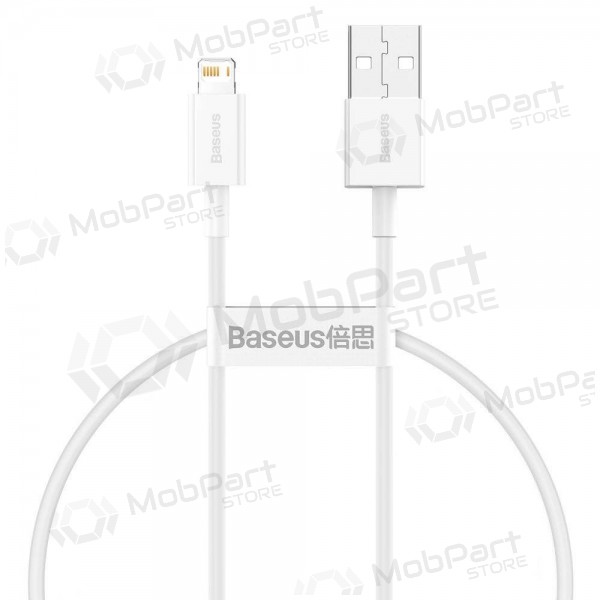 USB kabel Baseus Superior Lightning 2.4A 0.25m (vit) CALYS-02