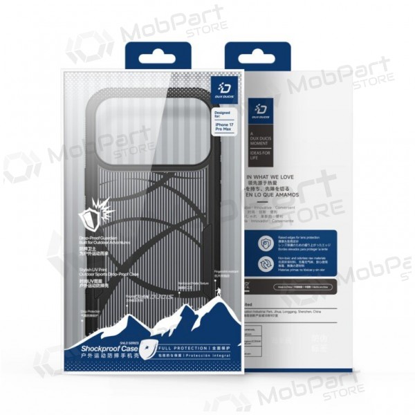 Apple iPhone 17 Pro Max, 18 Pro Max fodral - Dux Ducis Shld - svart (Contour Pattern)