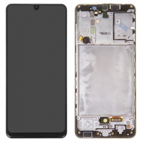 Samsung A315 Galaxy A31 2020 skärm (svart) (med ram) (service pack) (original)