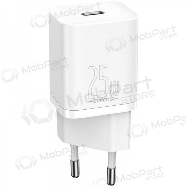 Laddare buitinis Baseus Super Si 25W + Type-C 1.0m vit TZCCSUP-L02
